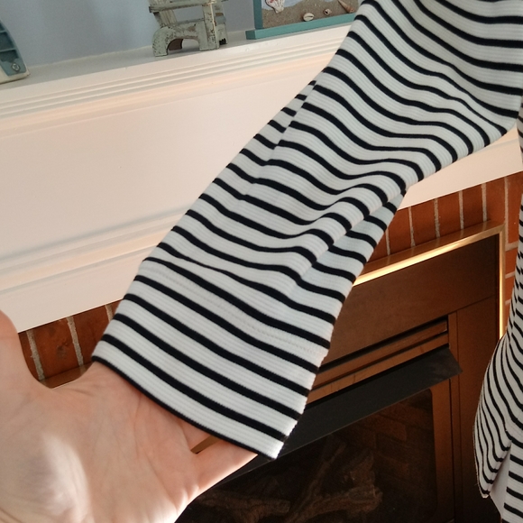 LOFT Lou & Grey Striped Ottoman Popover Knit Top, Oversized Fit - Picture 5 of 12